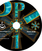 ScreenCaffeine Poolside font CD label