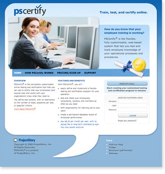 PSCertify.com home page