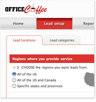 Elite SEM Supplier Portal customized for OfficeCoffe.com