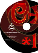 ScreenCaffeine Circus font CD label