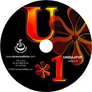 ScreenCaffeine Undulator font CD label